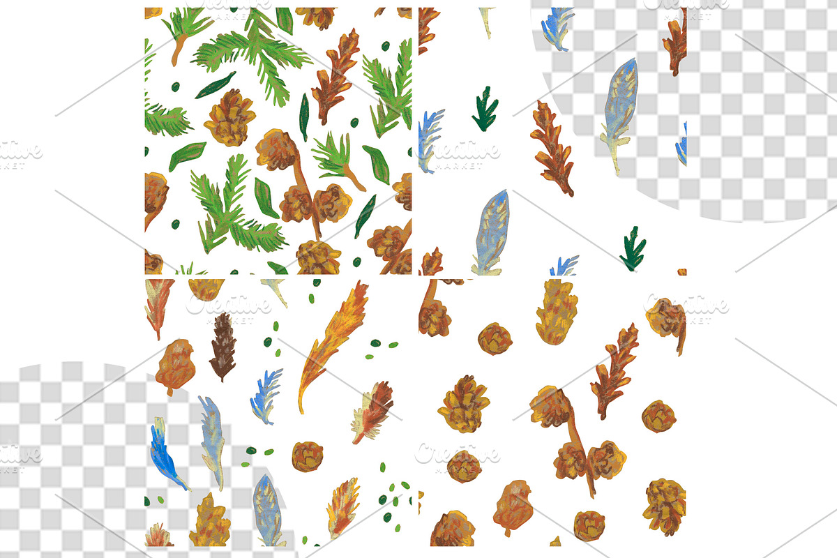 Kids Crayon Nature Elements Seamless, a Pattern Graphic by Lucyinyourheart (Photo 3 of 10)
