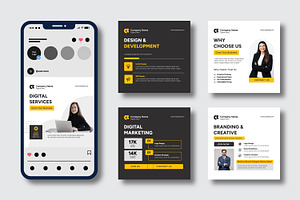 Digital Services Grow Your Business, a Social Media Template by MightyDesign