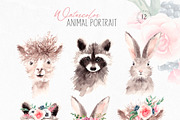 Watercolor Animal Portraits, an Animal Illustration by YuliyaArtGarden (Thumbnail 2 of 5)