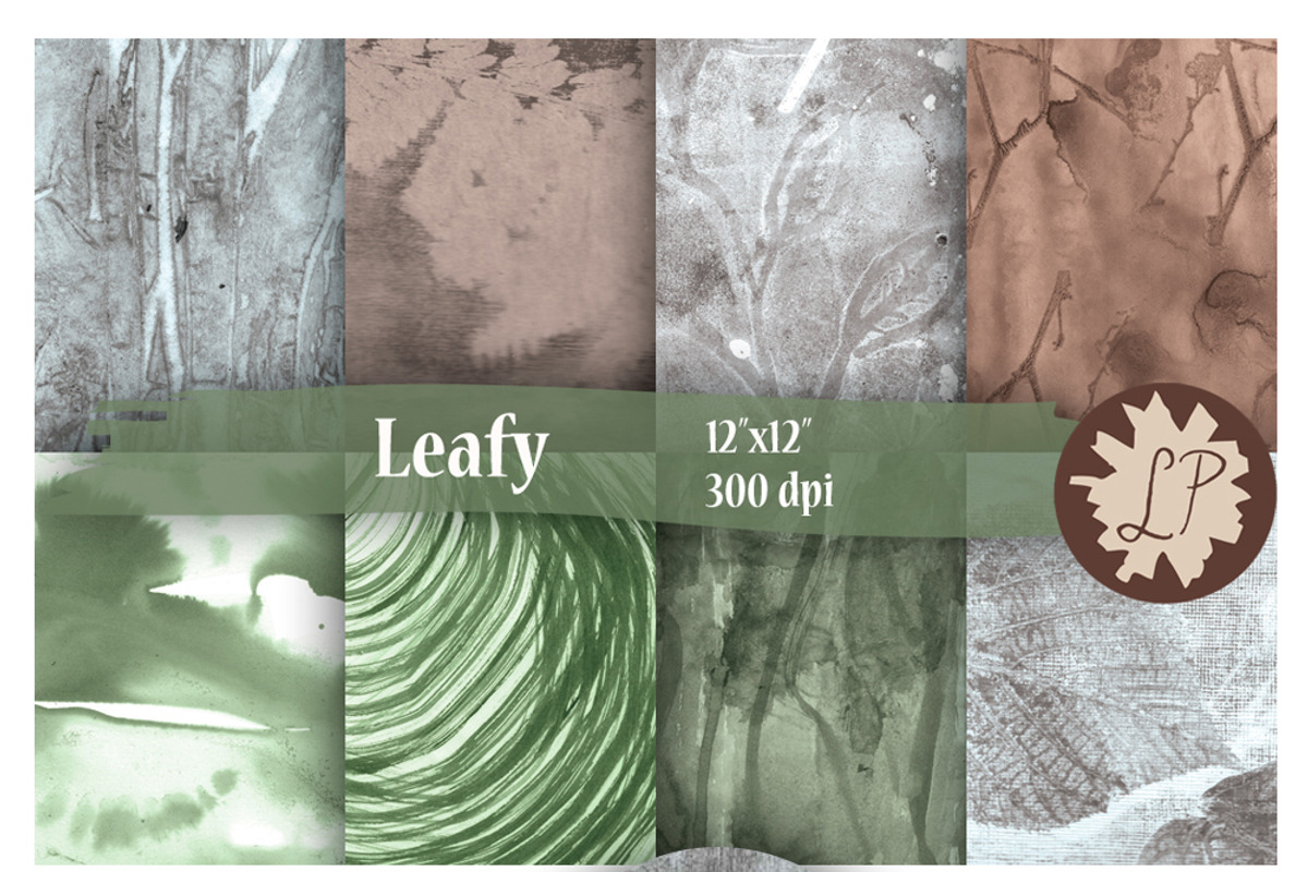 Abstract Leaf Print Papers, a Pattern Graphic by Liz Plummer (Photo 2 of 5)