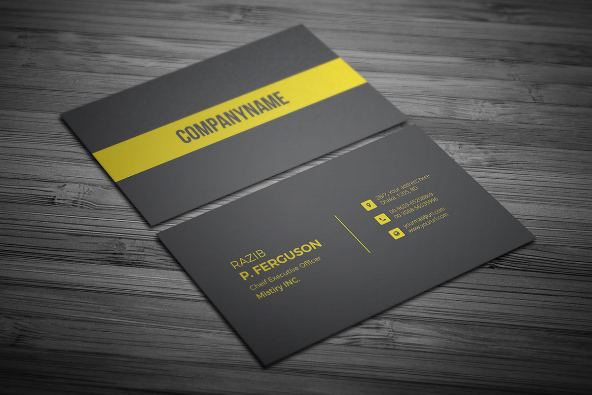 Stylish Business Card, a Business Card Template by Rongmistiry (Photo 3 of 5)