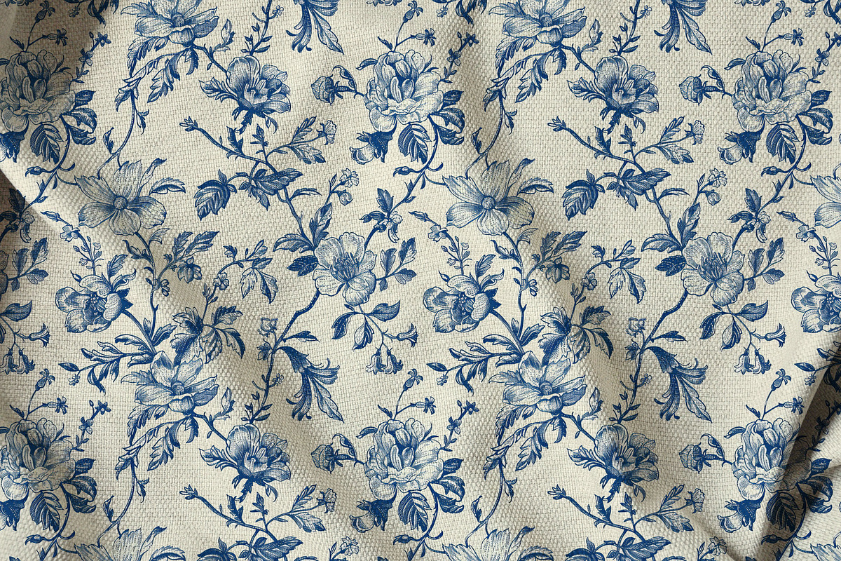 Toile De Jouy Vintage Floral Pattern, a Pattern Graphic by Olya Creative (Photo 2 of 8)