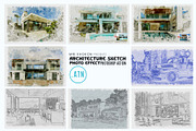 Architecture Sketch Photoshop Action, an Action Add-On by MRI STUDIO (Thumbnail 1 of 17)