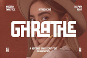 Ghrathe Ligature Sans Serif Font, a Sans Serif Font by Graphicxell (Thumbnail 1 of 11)
