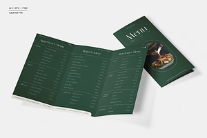 Green Restaurant Menu, a Stationery Template by Siska Arista