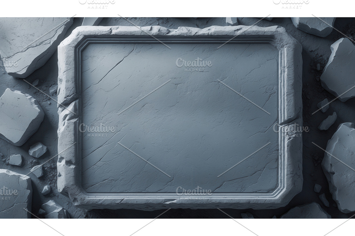 Rectangular stone frame surrounded, an Illustration by tilialucida