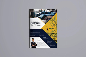 Interior Design Portfolio Template, a Brochure Template by retrographix