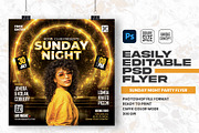 Sunday Night Party Flyer Design, a Flyer Template by Shajib Shikder (Thumbnail 1 of 2)