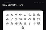 New normality icons, an Outline Icon by Wencory (Thumbnail 1 of 3)