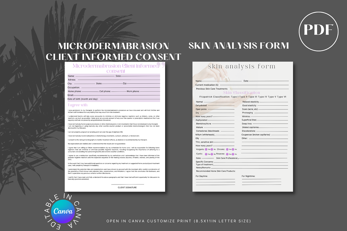 Aesthetician Business Forms Bundle, a Stationery Template by Prodesign (Photo 10 of 15)