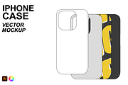 iPhone Case Vector Mockup, an iPhone Mockup by Infinity Mockups (Thumbnail 1 of 6)
