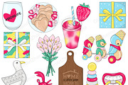 Mom Life Clipart, an Illustration by GlamArtZhanna (Thumbnail 2 of 3)