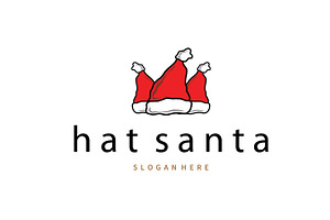 Santa hat logo design Christmas day, a Branding & Logo Template by Maylianaw28