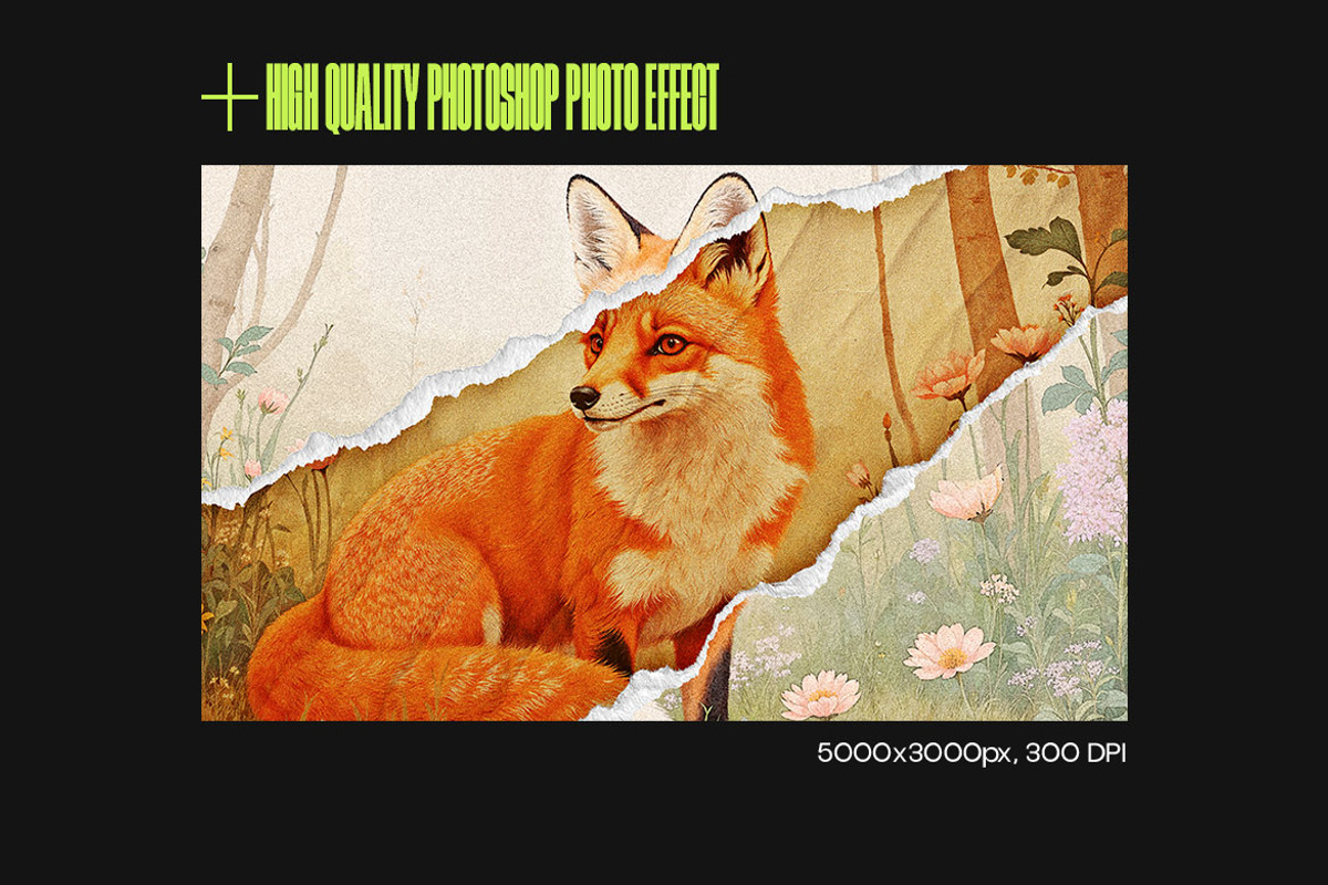 Paper Pieces Photo Effect, a Layer Style Add-On by iDoodle Studio (Photo 2 of 4)