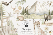 85 the Alps clip art, an Animal Illustration by Poppy Lane Studio (Thumbnail 1 of 10)