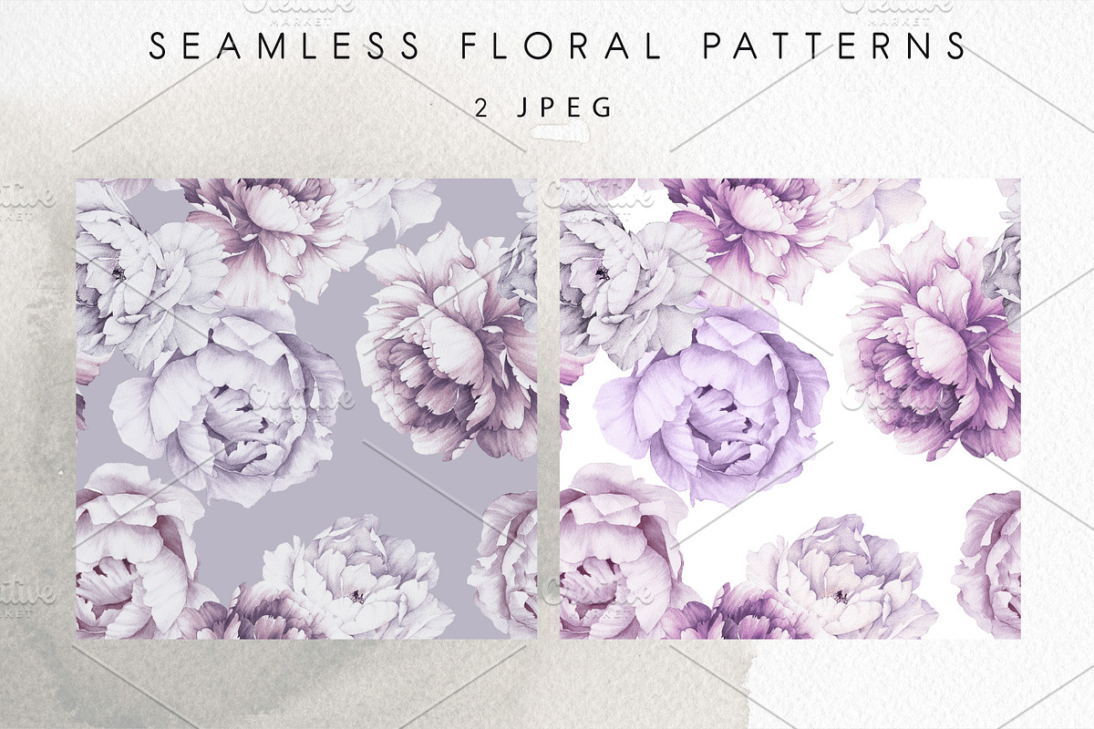 Watercolor flowers, Peonies, a Decorative Illustration by ollalya (Photo 8 of 9)