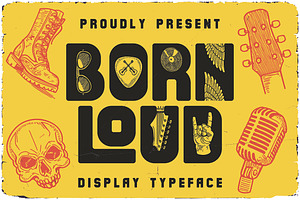 Born Loud Decorative Font, a Symbol Font by JumboDesign