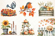 Autumn Day Garden Clipart, an Illustration by Libby Wishes (Thumbnail 3 of 6)