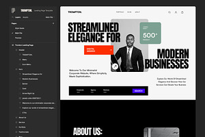 Trompton - Landing Page UI Kit