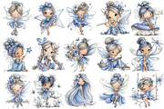 Whimsical Fairy Clipart, an Illustration by Pixels.Craft (Thumbnail 5 of 6)