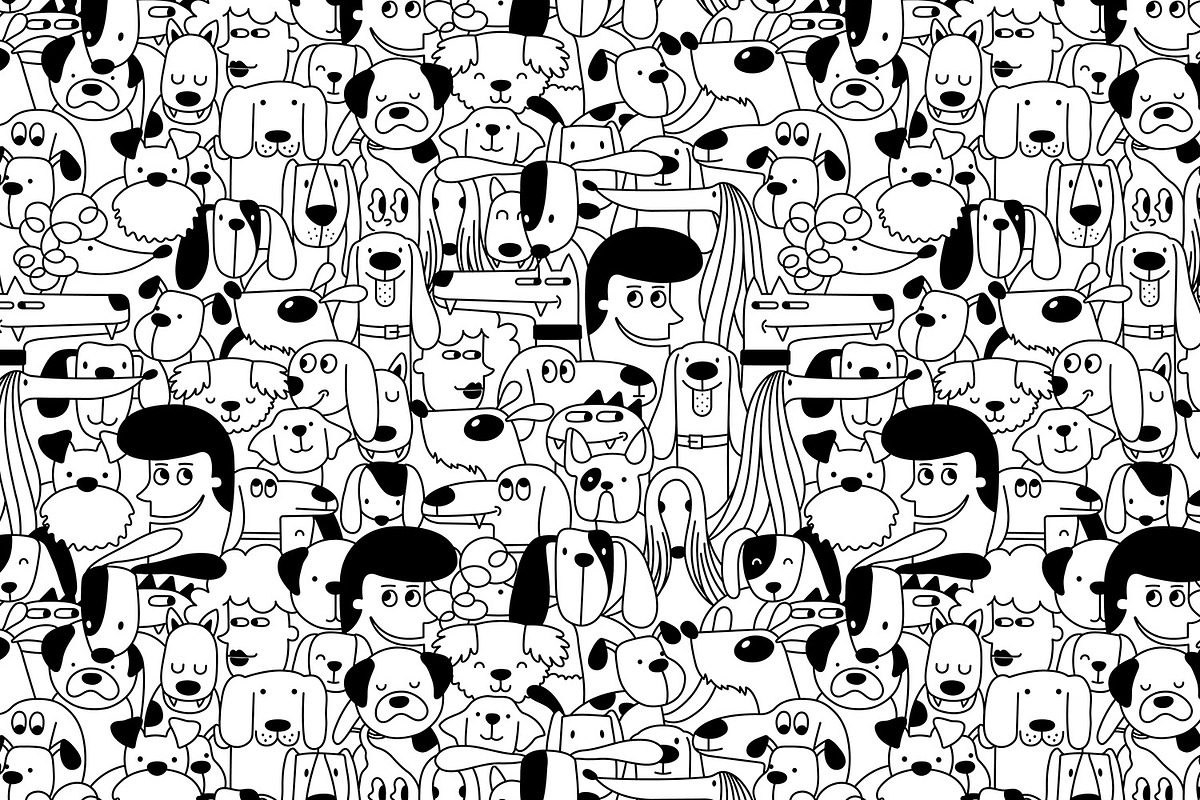 Cute Dogs Vector Set, an Animal Illustration by FourLeafLover (Photo 4 of 17)