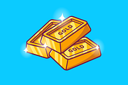 Gold Bar Floating Cartoon, a Finance Illustration by Catalyst Labs (Thumbnail 3 of 3)