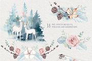 GENTLE WINTER watercolor collection, an Illustration by Lemaris (Thumbnail 2 of 9)