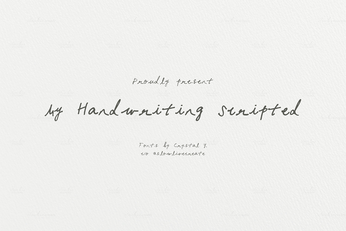 My Handwriting Scripted for Journals, a Handwritten Font by slowlivecreate (Photo 1 of 7)