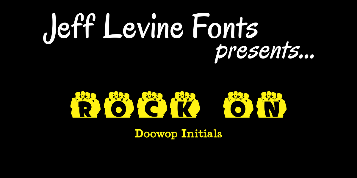 Doowop Initials JNL, a Symbol Font by Jeff Levine Fonts