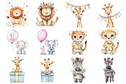 Watercolor Cute Boho Baby Safari, an Illustration by Design Market (Thumbnail 2 of 3)