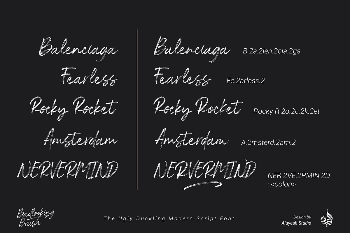 Badlooking Brush, a Font by Aluyeah Studio (Photo 12 of 15)
