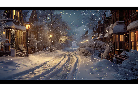 ice snowy streets ai generated, a Background Photo by pikepicture