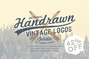 Hand Drawn Vintage Logos Bundle