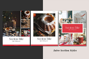 Holiday Recipe Book Canva Template