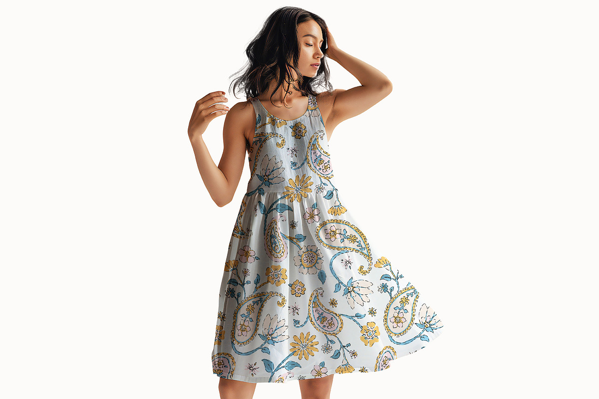 Ethnic Paisley Floral Pattern, a Pattern Graphic by StudioGlouna (Photo 4 of 9)