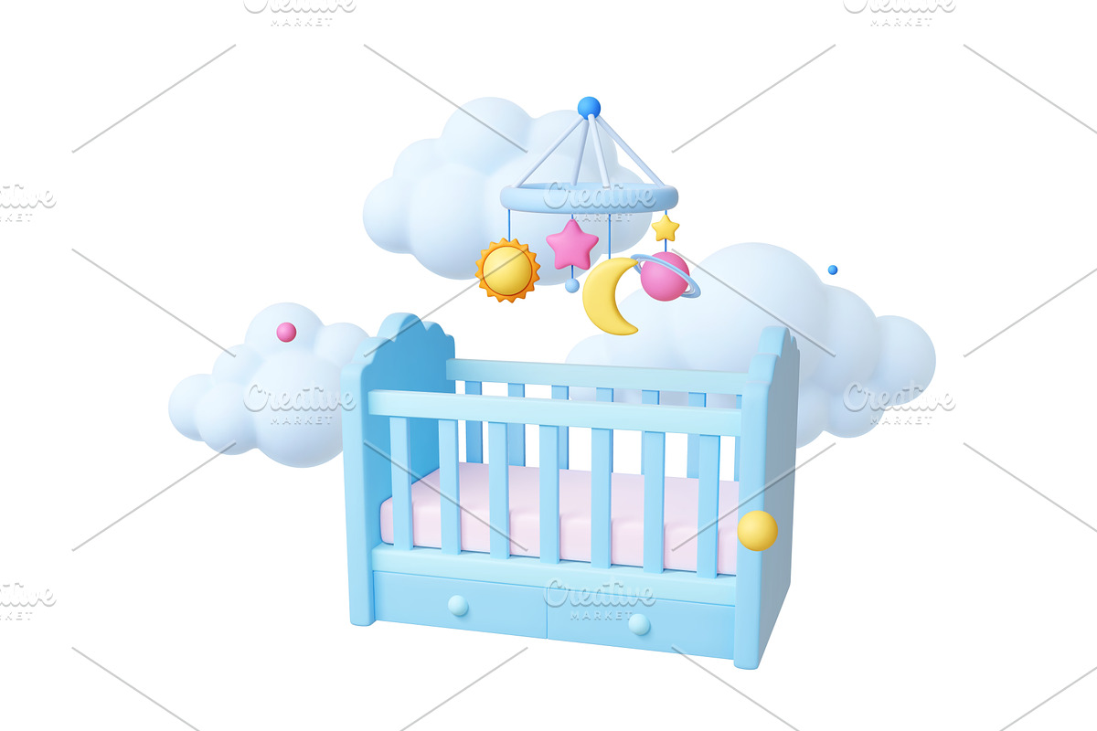 Baby shower concept. Newborn 3d, an Illustration by Valerie Bodnar