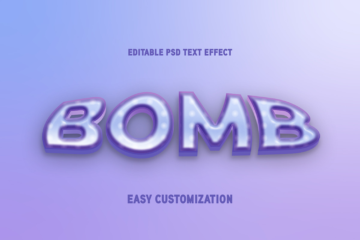 Glossy Bubble 3D Text Effect