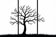 Multi-Panel Tree Silhouette Laser Cu, an Object Graphic by BIPLOB EXPERT (Thumbnail 2 of 11)