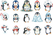 Funny Winter Penguin Sketch Art, an Illustration by Designking (Thumbnail 3 of 5)