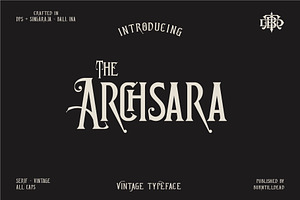 Archsara, a Serif Font by Burntilldead