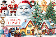 Watercolor Christmas Clipart, an Illustration by Designworld (Thumbnail 1 of 6)
