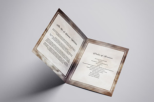 Golden Sky Funeral Program Template