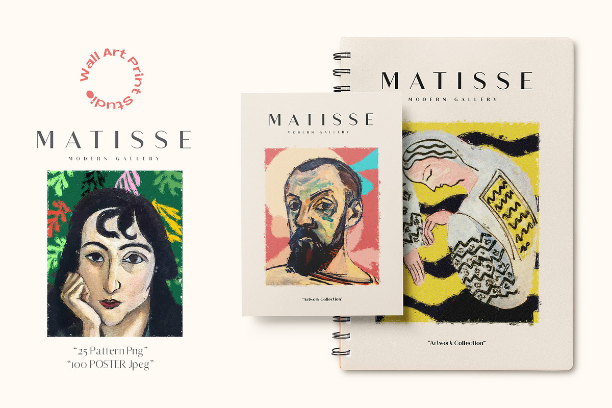 Matisse Modern Gallery 3, a Background Graphic by Wall Art Print Studio (Photo 14 of 16)