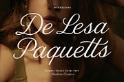De Lesa Paquetts Classic Script Font, a Script Font by Maulana Creative (Thumbnail 1 of 7)