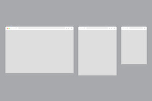 Web browser window white template, a Templates & Theme by Sunny