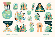 Save Nature. Vector collection, a Person Illustration by Nadia Grapes (Thumbnail 3 of 9)