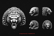 10 Bundle Dark Art Pangolin Armadilo, an Illustration by Morspective (Thumbnail 3 of 7)