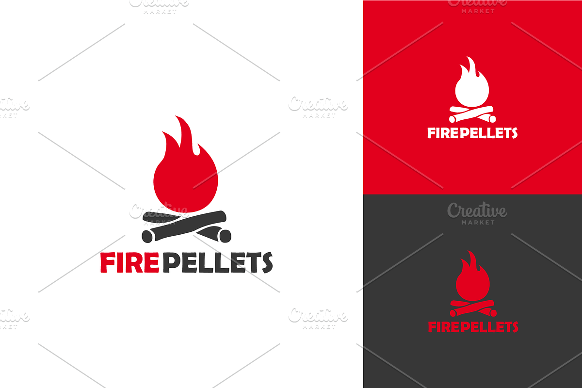 Fire Pellets Logo, a Branding & Logo Template by zaqilogo