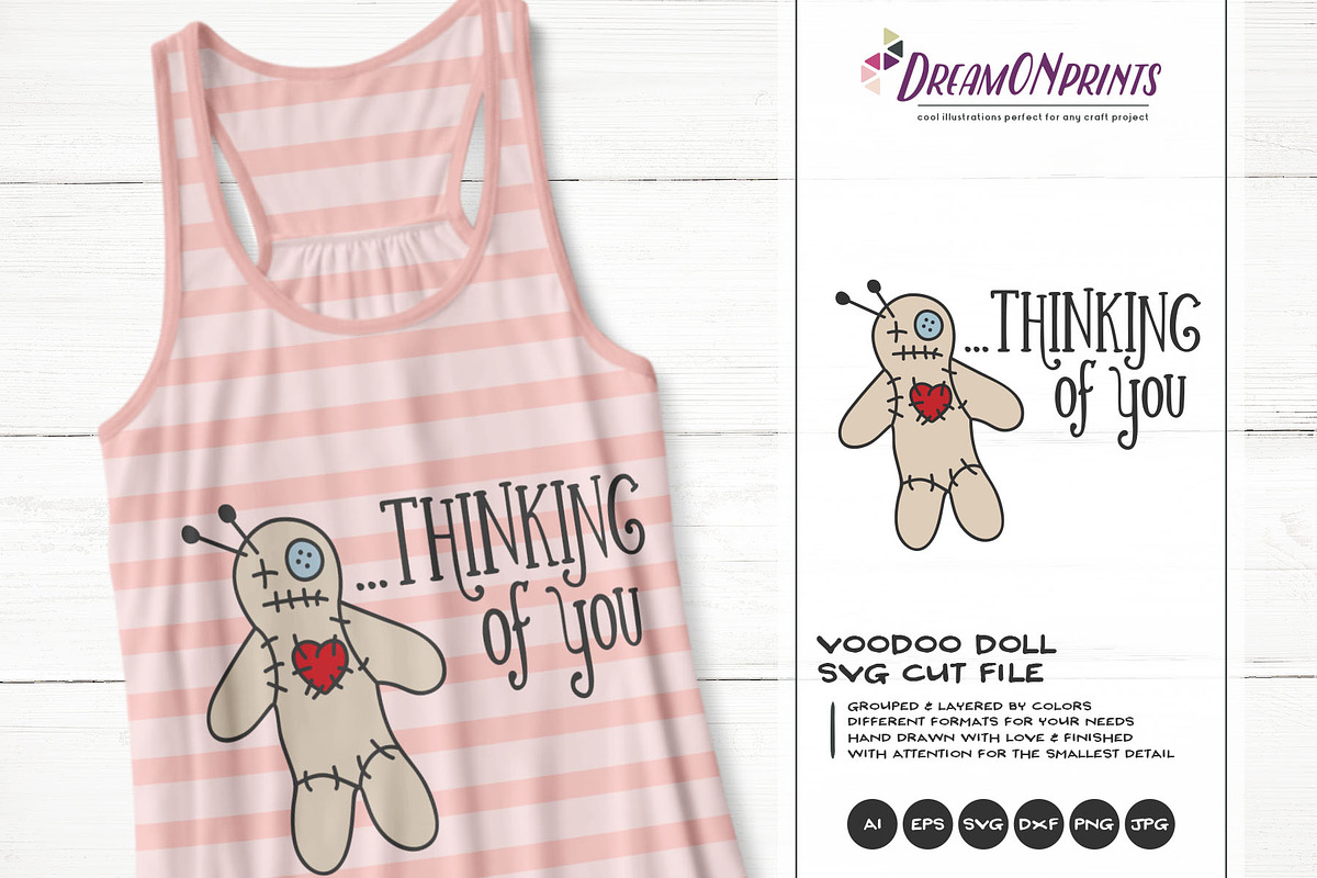Voodoo Doll SVG SVG | Halloween SVG, an Illustration by DreamONprints (Photo 1 of 2)