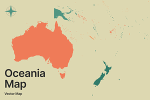Oceania Vector Map